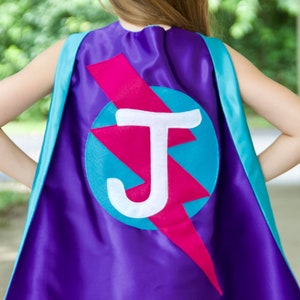 Best selling Kids SUPERHERO Cape Personalized double sided cape Any Initial Boy Birthday Gift Costume Superkidcapes Original 9