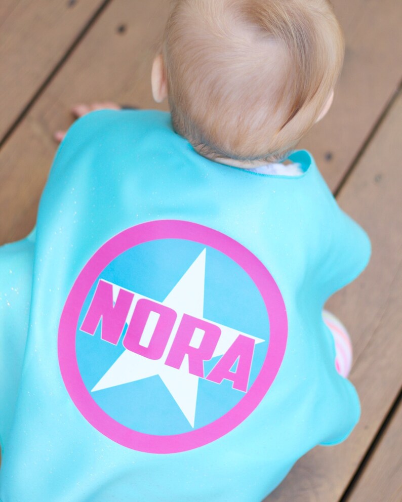 PERSONALIZED Baby SUPERHERO Cape Baby Superhero Costume Lots of color combinations Birthday gift Photo prop Baby Costume Design choice 2