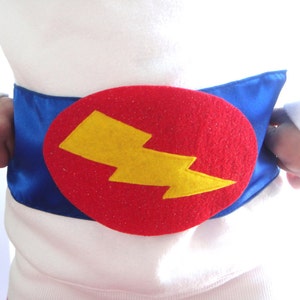 Childrens Super hero Accessory Super Bolt Belt super hero party favor super hero cape accessory boy birthday gift image 2