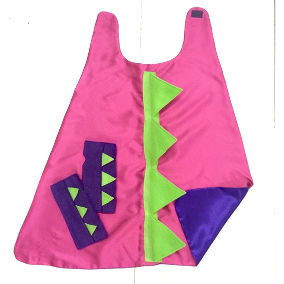 Girls DINOSAUR Costume Cape with spikes + dino spike accessory gloves - 7 color options - Kids Halloween Dino Costume Il_570xn