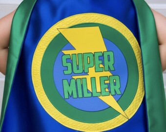 Personalized Superhero Cape for Kids, Full Name Cape, Kids Costume, Birthday Gift, Dress Up, Halloween
