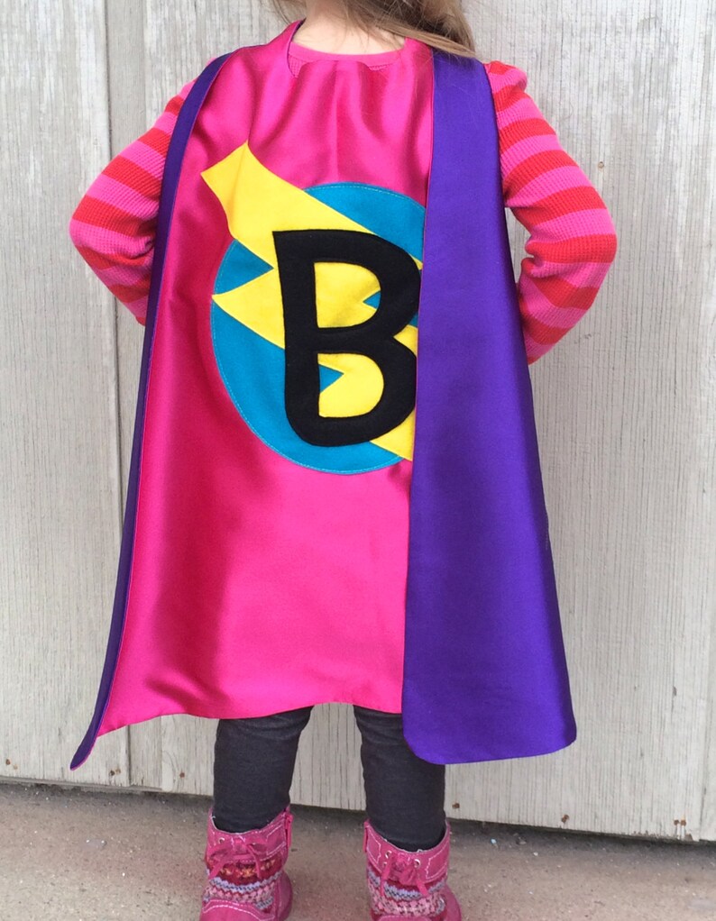 Best selling Kids SUPERHERO Cape Personalized double sided cape Any Initial Boy Birthday Gift Costume Superkidcapes Original 12