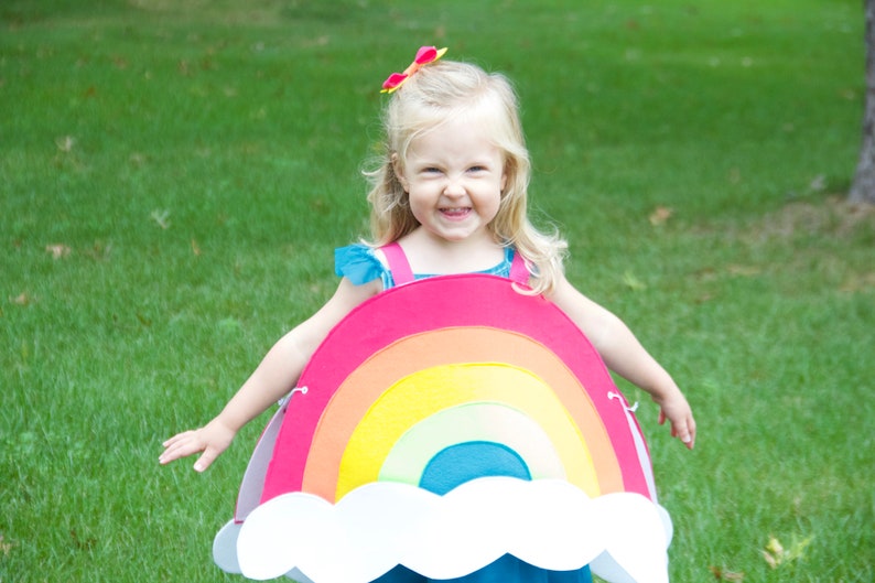 Childs RAINBOW COSTUME / Rainbow party / Halloween ready / Kids halloween costumes / Rainbow Brite / Rainbow baby costume / Superkidcapes image 5