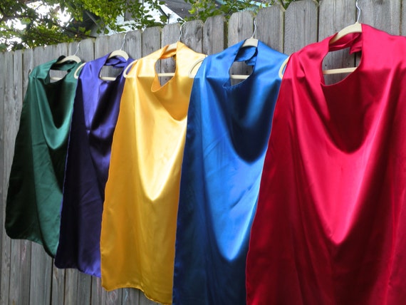 BLANK ADULT sized Super Hero Cape single sided you pick the color Il_570xn