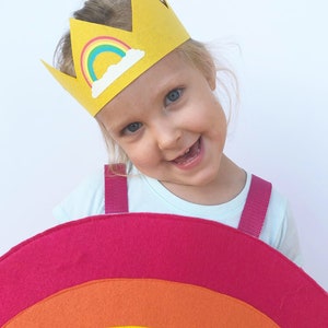 Childs RAINBOW COSTUME / Rainbow party / Halloween ready / Kids halloween costumes / Rainbow Brite / Rainbow baby costume / Superkidcapes image 8