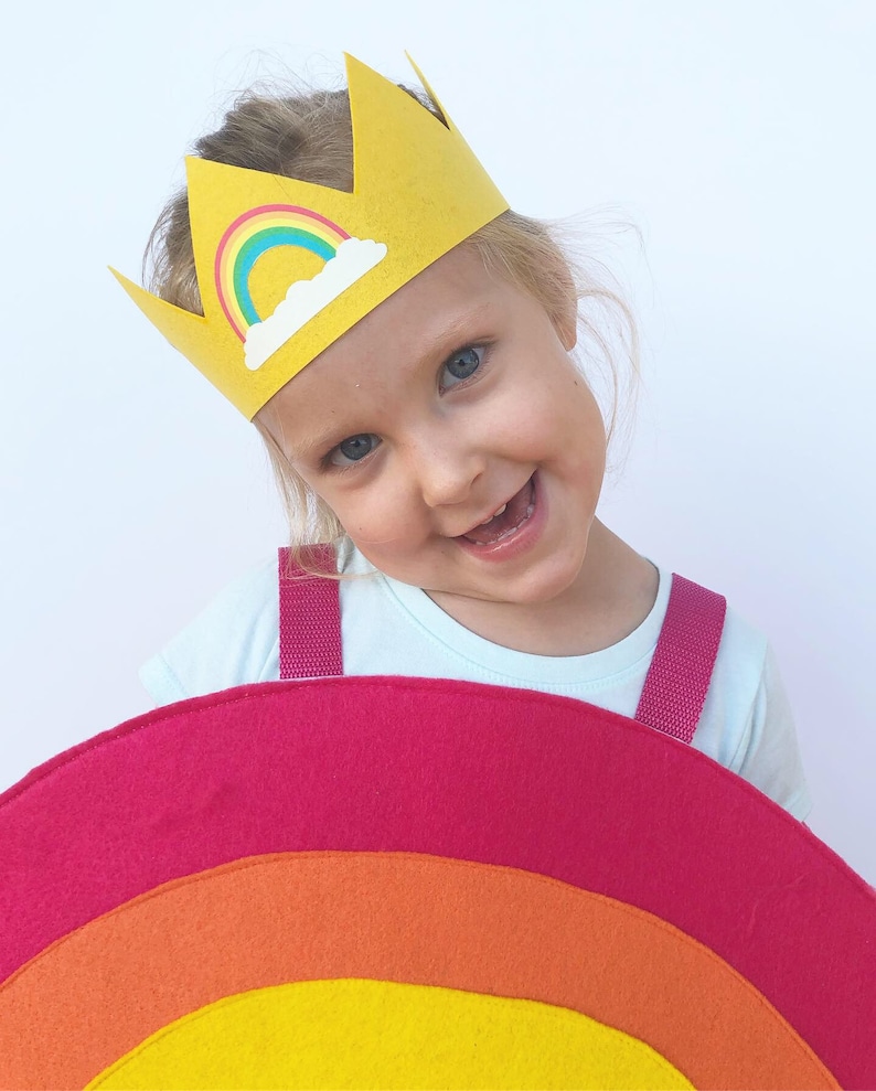 Childs RAINBOW COSTUME / Rainbow party / Halloween ready / Kids halloween costumes / Rainbow Brite / Rainbow baby costume / Superkidcapes image 8