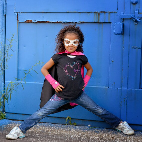 Childrens Superhero Basic 3 SET includes double sided cape-power cuffs-basic mask Il_570xn