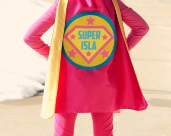 Girls FULL NAME Custom Shield Cape - Personalized Superhero Cape - Girls Make Believe Gift - Superhero Party - Fast Shipping -Easter Basket