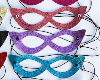 Easter Ready - SPARKLE SUPERHERO MASK - 10 color choices - superhero party favor - Halloween party favor - Kids Hero Mask