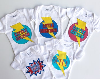 Customized Baby Onesie - Ships Fast - Sizes newborn to 24 months - Photo prop - Baby Superhero Costume - New baby gift - Halloween ready