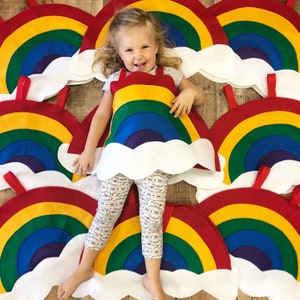 Childs RAINBOW COSTUME / Rainbow party / Halloween ready / Kids halloween costumes / Rainbow Brite / Rainbow baby costume / Superkidcapes image 2
