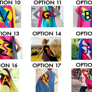 Best selling Kids SUPERHERO Cape Personalized double sided cape Any Initial Boy Birthday Gift Costume Superkidcapes Original image 9