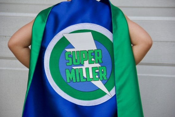 Boys PERSONALIZED SUPERHERO CAPE - Customized Full Name Cape - Superhero Party - Hero gift - Ships fast Il_570xn