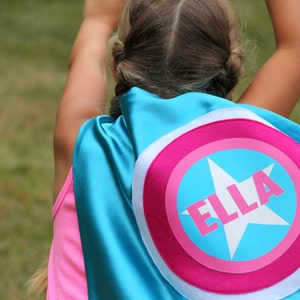 Girls Superhero Cape | Fast Shipping | Lots of Color Options | Girls PERSONALIZED Full Name Superhero Cape |  Girls Custom Superhero Cape