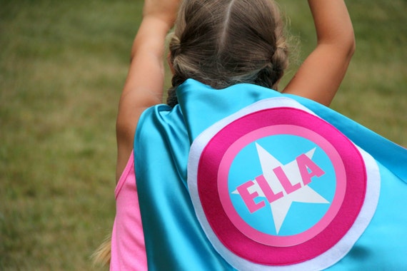 Girls Superhero Cape | Fast Shipping | Lots of Color Options | Girls PERSONALIZED Full Name Superhero Cape | Girls Custom Superhero Cape Il_570xn