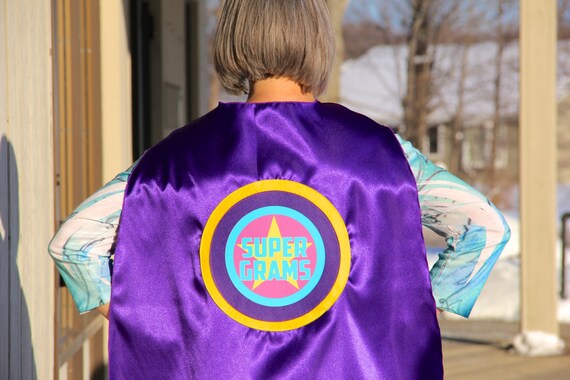 Customized and Personalized Grandma or Grandpa SUPERHERO Cape - Adult Super Hero Cape - Ships Fast - Capes for Men and Women Il_570xn