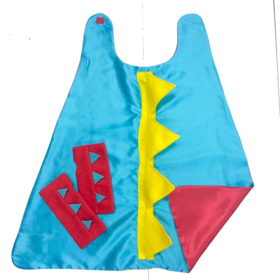 DINOSAUR Costume Cape with spikes + dino spike accessory gloves - 7 color options - Kids Halloween Dino Costume Il_570xn