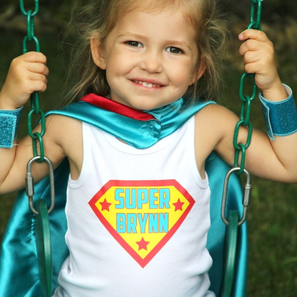 CUSTOM SUPERHERO T-SHIRT Iron-on Decal - Personalized boy or girl hero t-shirt -Superhero Party