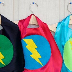 Baby SUPERHERO Cape Set Superhero Cape PLUS Baby hero Wrist Bands Lots of color combinations Birthday gift Photo prop Baby Costume image 3