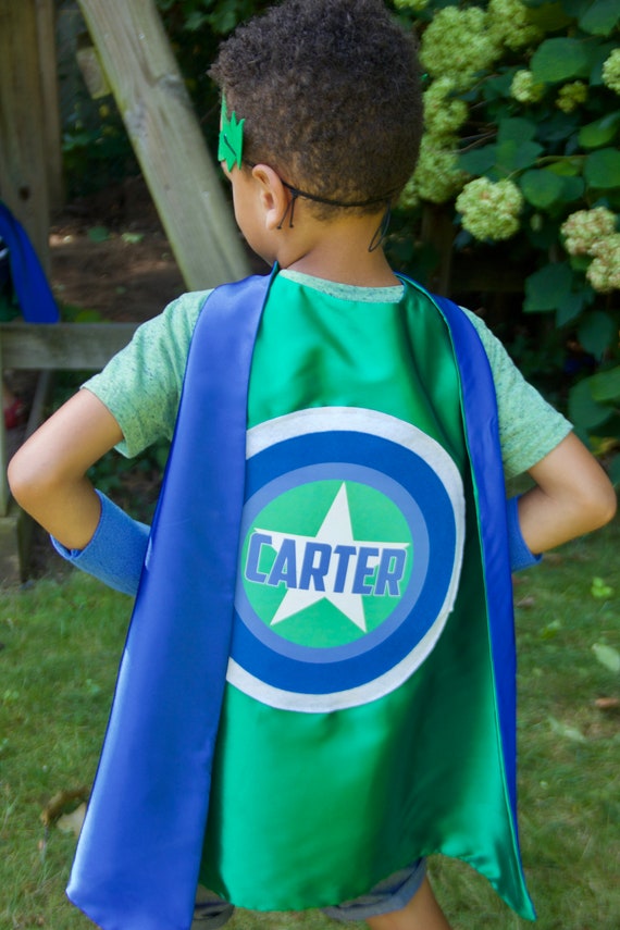 Kids FULL NAME Star SUPERHERO Cape Full Name Personalized hero cape