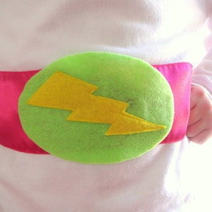 Childrens Super hero Accessory Super Bolt Belt super hero party favor super hero cape accessory boy birthday gift image 4