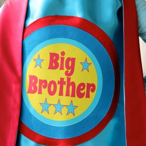 READY TO SHIP - Big Brother Superhero Cape - Sibling gift - big brother gift - new baby - Ships Fast