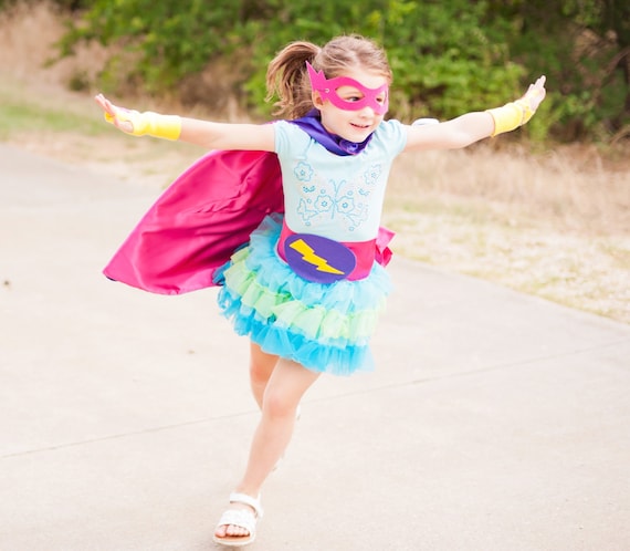 Super Hero Belt with Lightning Bolt - Superhero Accessory - Halloween Costume Ready - Add to your Superkid Capes - Ships fast for Holidays Il_570xn