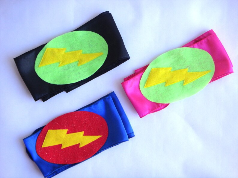 Childrens Super hero Accessory Super Bolt Belt super hero party favor super hero cape accessory boy birthday gift image 3