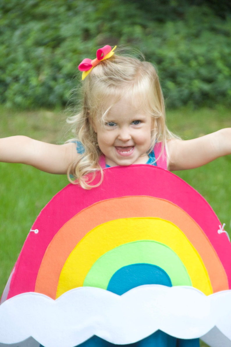 Childs RAINBOW COSTUME / Rainbow party / Halloween ready / Kids halloween costumes / Rainbow Brite / Rainbow baby costume / Superkidcapes image 3