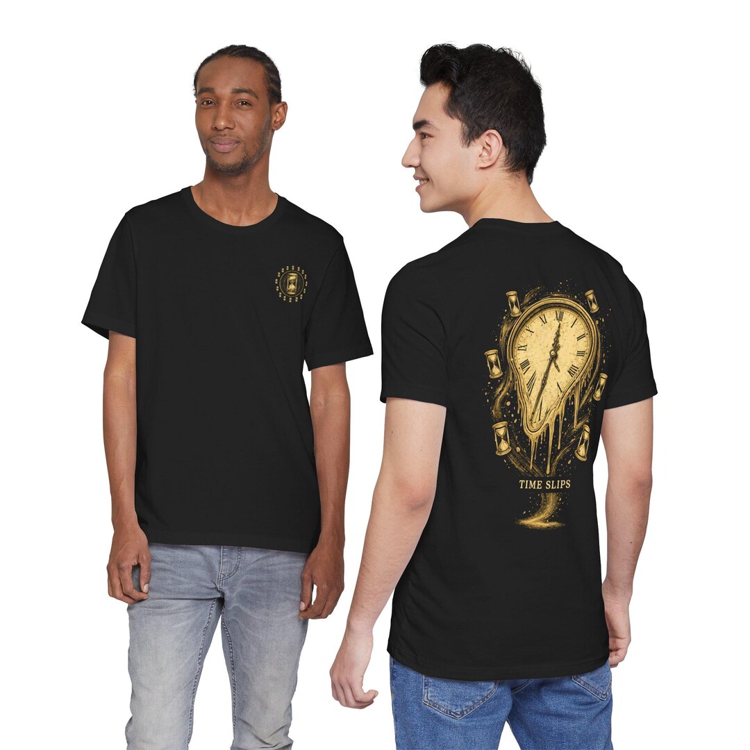TIME SLIPS Melting Clock T Shirt Vintage Time Art Shirt, Surreal ...