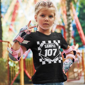 Custom Name Checkered Racing Shirt: Moto Supercross Tee