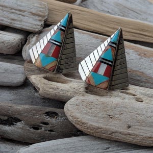 Sterling Silver Zuni Earrings