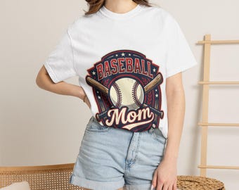 T-shirt honkbal moeder | Vintage Mom-T-shirt met ballen en vleermuizen