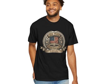 T-shirt met Amerikaanse vlag 25-jarig jubileum | Vintage militair embleem