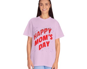 Fijne Moederdag T-shirt | T-shirt met typografie voor Moederdag, rode retro-letters