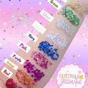 Solid Color Glitter Hair Gel