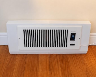 Register Booster Fan Adapter for Baseboard Air Conditioning Vents - 3D Printed - 18" 15"