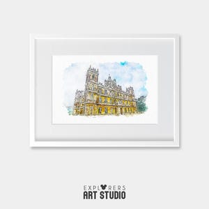 Highclere Castle Downton Abbey kunstafdruk | Brits kunstontwerp