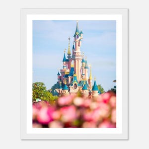Sleeping Beauty Castle Disneyland Paris - Wooden Framed Premium Matte Poster