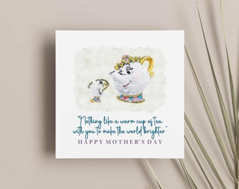 Disney Mother's Day | Mrs. Potts Illustrated Design | Mother's Day Card