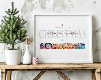 Family Christmas Personalised Print | Walt Disney World Magic Kingdom | Family Print Christmas 2025 | Christmas Parade Design