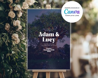 Disney Wedding Welcome Sign Template, Animal Kingdom Tree of Life, Canva Editable, Walt Disney World Wedding Printable, Digital Download