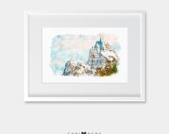 Disney's Mount Everest Ride Art Print | Walt Disney World Design