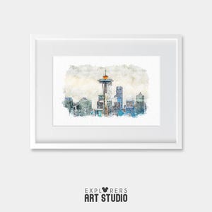 Seattle Space Needle Art Print | Kunstontwerp VS