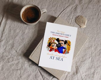 Personalised 'Bon Voyage' Disney Cruise Line Card