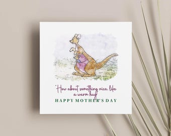 Disney Mother's Day | Kanga Winnie the Pooh Illustrated Design | Mother's Day Card