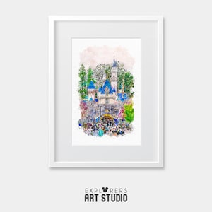 Sleeping Beauty Castle Art Print | Disneyland Resort Anaheim Design