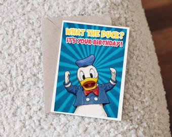 Donald Duck Birthday Card | Funny Comic Design