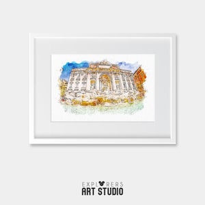 Trevifontein, Rome Art Print | Kunstontwerp in Europa