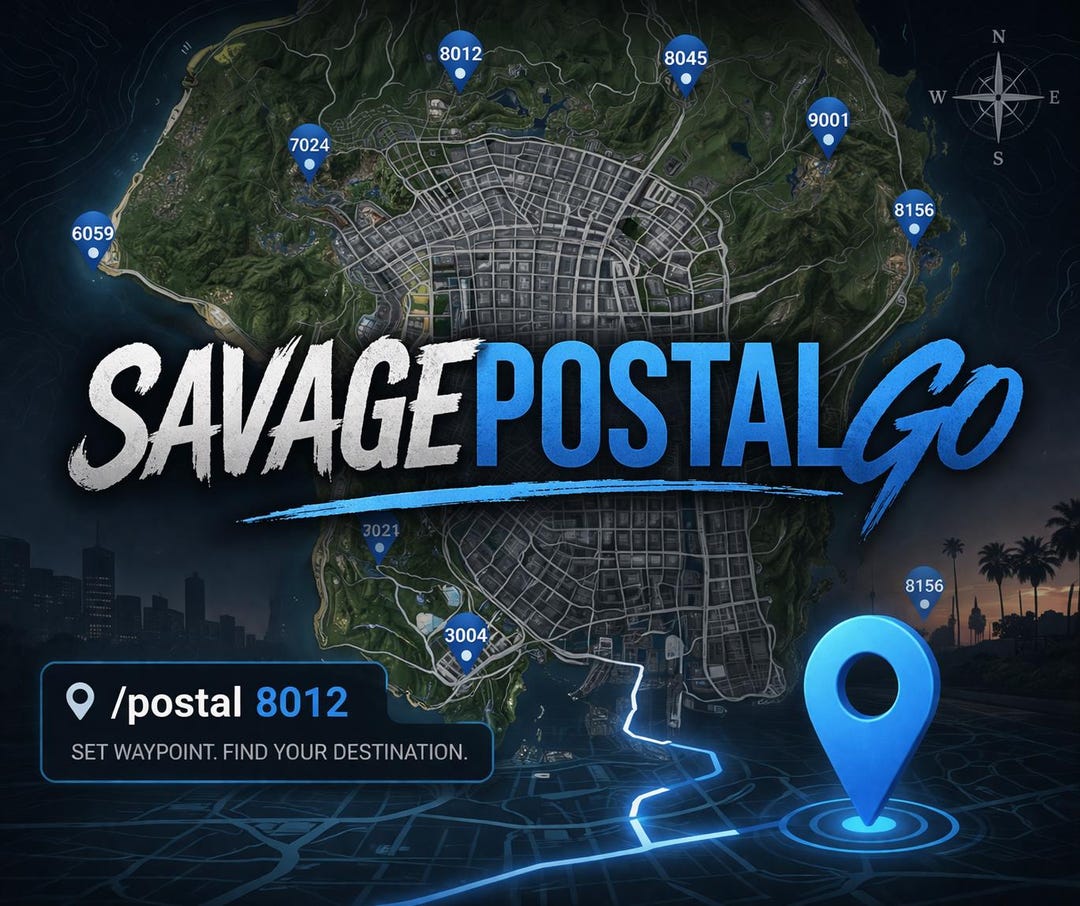 Postal Code Script Fivem SavagePostalGo: Script de navegación postal para FiveM: Establece un ...
